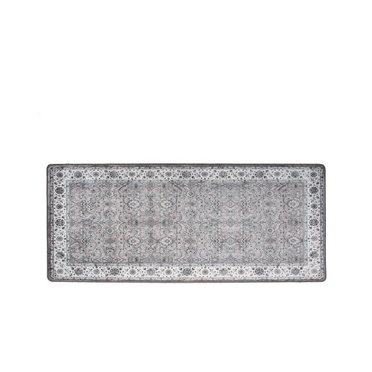 Tile Chenille Washable Accent Mat Grey